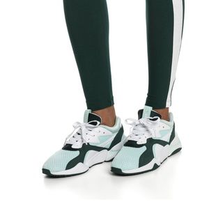 New PUMA nova 90s aqua blue and green